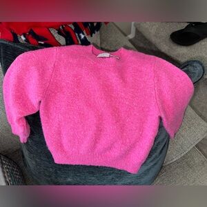 Zara crew neck pink  sweater 18-24 months.